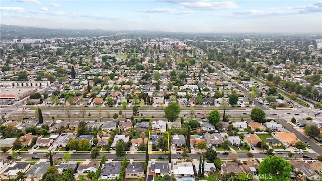 aerial view featuring a residential view