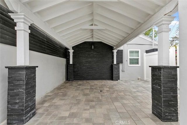 view of patio / terrace with fence