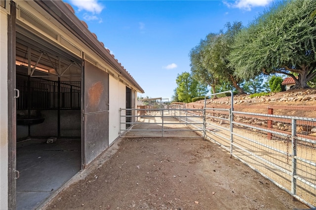 view of horse barn