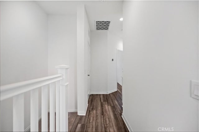 6991 Cottonwood Ln, Buena Park, CA 90621 - hall with dark wood-style flooring and an upstairs landing