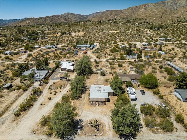 aerial view with a mountain view and a desert view