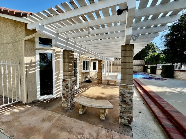 1971 Via Tranquilo, Rowland Heights, CA 91748 - view of patio / terrace with a pergola and a fenced backyard