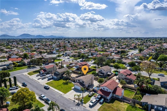 1076 N Ironwood Ave, Rialto, CA 92376 - birds eye view of property with a residential view and a mountain view