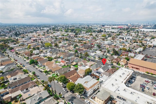 bird's eye view with a residential view