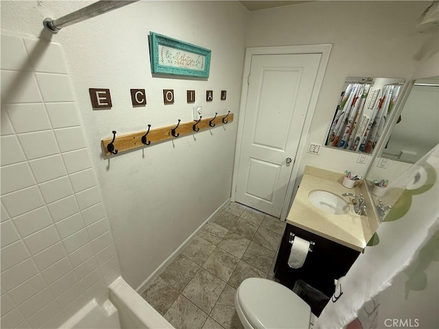 30130 Pine Needle Rd, Menifee, CA 92585 - bathroom with vanity, toilet, and baseboards