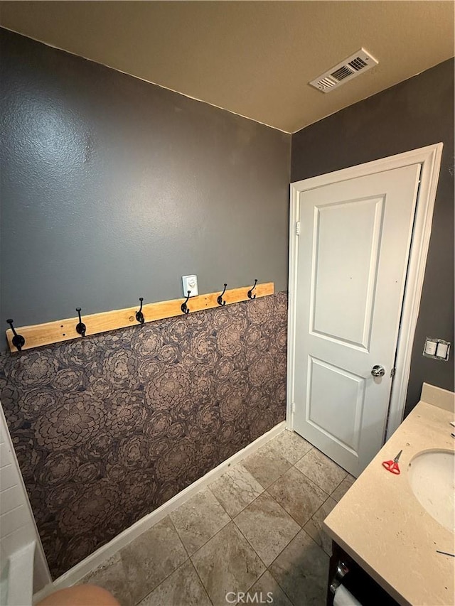 30130 Pine Needle Rd, Menifee, CA 92585 - bathroom featuring vanity, baseboards, and tile patterned floors