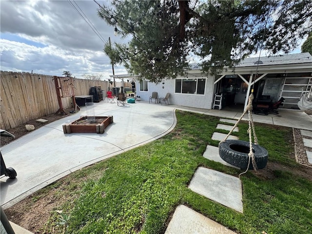 40451 Rome Beauty Way, Cherry Valley, CA 92223 - view of yard with an outdoor fire pit and a patio