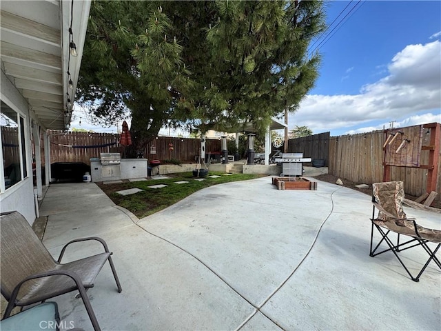40451 Rome Beauty Way, Cherry Valley, CA 92223 - fenced backyard with a patio and a grill