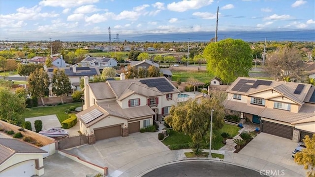 aerial perspective of suburban area