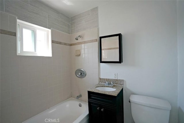 5101 Lindsey Ave, Pico Rivera, CA 90660 - full bathroom featuring shower / bath combination, vanity, and toilet