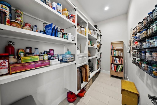 view of storage area