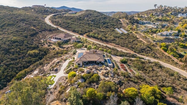 bird's eye view featuring a mountain view