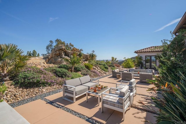 view of patio / terrace featuring an outdoor hangout area