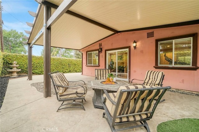 view of patio with visible vents and outdoor dining space