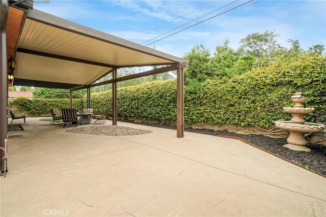 view of patio with fence