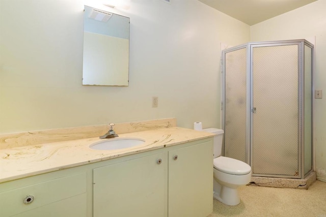 557 Canyon Dr, Solana Beach, CA 92075 - bathroom featuring a shower stall, toilet, and vanity