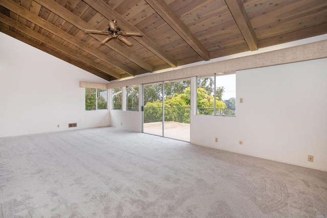 557 Canyon Dr, Solana Beach, CA 92075 - spare room with wood ceiling, carpet flooring, and a ceiling fan