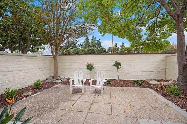 view of patio / terrace with a fenced backyard