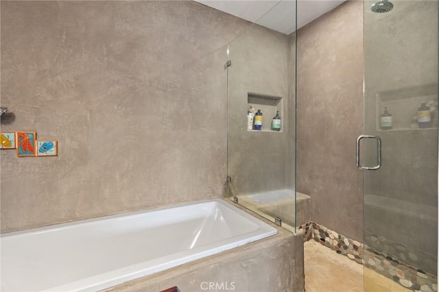 12352 Centerville Rd, Chico, CA 95928 - bathroom featuring an enclosed shower and a garden tub