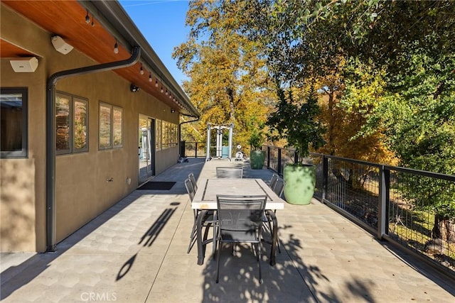 12352 Centerville Rd, Chico, CA 95928 - view of patio with outdoor dining area and fence