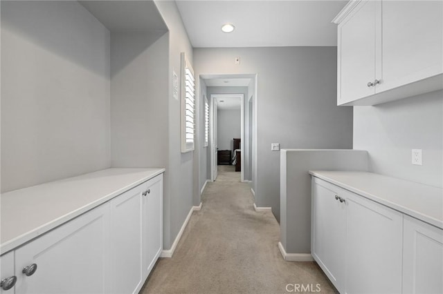 21730 Bene Dr, Saugus, CA 91350 - hallway with light colored carpet and baseboards