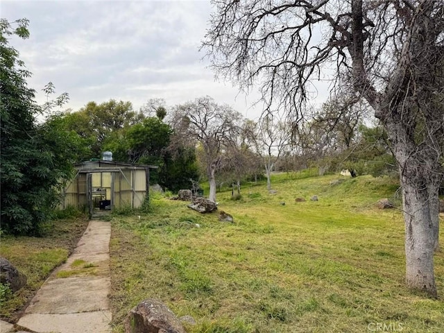 47409 Thunderhill Ln, Squaw Valley, CA 93675 - view of grassy yard featuring an exterior structure and an outdoor structure