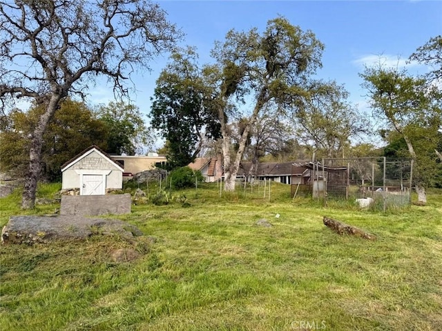 47409 Thunderhill Ln, Squaw Valley, CA 93675 - view of yard with a storage unit