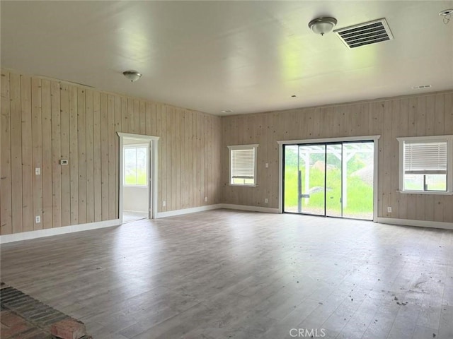 47409 Thunderhill Ln, Squaw Valley, CA 93675 - unfurnished living room with wood finished floors and wood walls