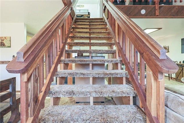 view of stairway