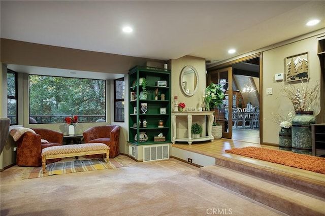 31353 Lightfoot Way, Running Springs, CA 92382 - sitting room with light colored carpet and recessed lighting