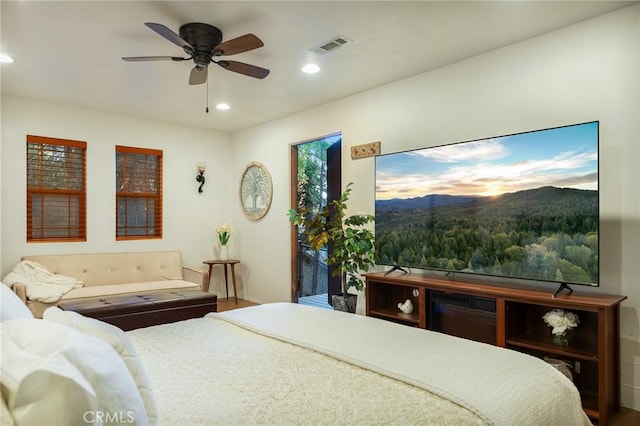31353 Lightfoot Way, Running Springs, CA 92382 - bedroom featuring recessed lighting and a ceiling fan