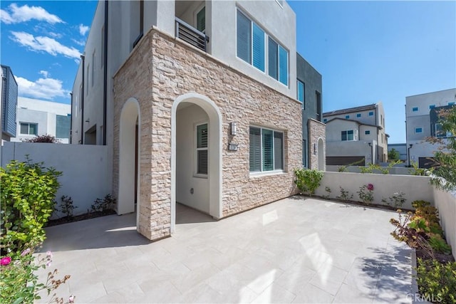 view of patio with fence