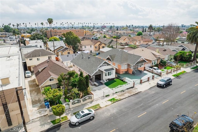bird's eye view with a residential view