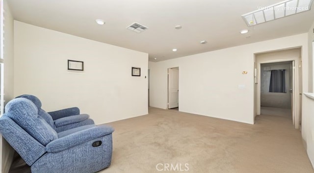 16763 Stags Leap Ln, Fontana, CA 92336 - sitting room featuring carpet floors and recessed lighting