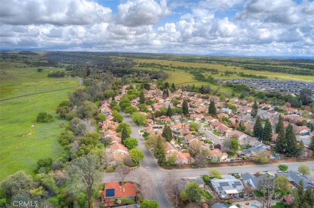 bird's eye view with a residential view