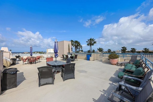 view of patio with outdoor dining area