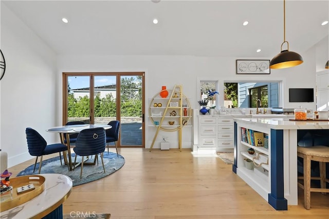 1954 Port Locksleigh Pl, Newport Beach, CA 92660 - dining room with light wood-type flooring, recessed lighting, and baseboards