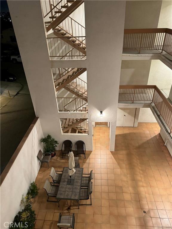 common area with stairs