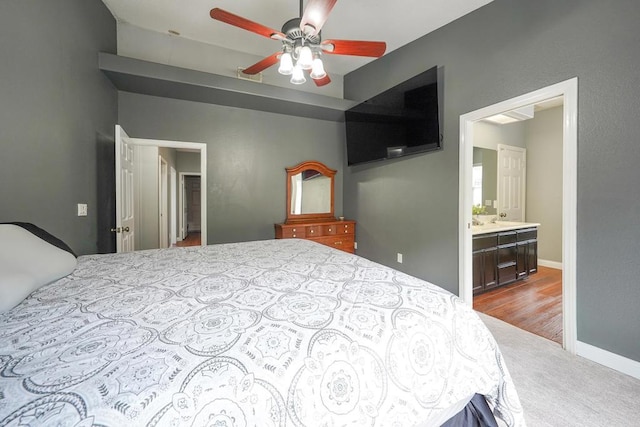 25318 Kerri Ln, Ramona, CA 92065 - bedroom with carpet floors, baseboards, and ceiling fan