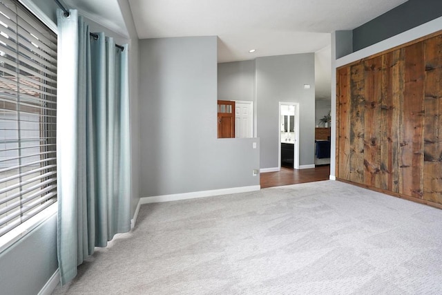 25318 Kerri Ln, Ramona, CA 92065 - unfurnished room featuring carpet flooring, baseboards, and lofted ceiling
