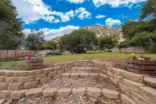 25318 Kerri Ln, Ramona, CA 92065 - view of yard featuring a mountain view and fence
