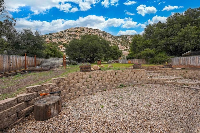 25318 Kerri Ln, Ramona, CA 92065 - view of yard with a mountain view and fence