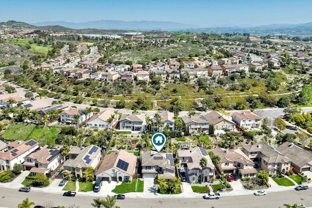 1140 Parkview Dr, Oceanside, CA 92057 - aerial view of property and surrounding area featuring a mountain backdrop and nearby suburban area