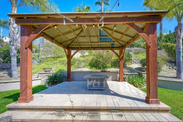 1140 Parkview Dr, Oceanside, CA 92057 - view of patio / terrace featuring a gazebo
