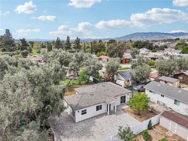 bird's eye view with a mountain view and a residential view
