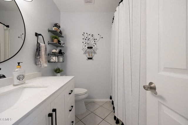 22671 Cheryl Way, Lake Forest, CA 92630 - bathroom with vanity, tile patterned flooring, and a shower with shower curtain