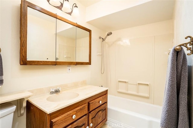 16372 Hollywood Ln, Huntington Beach, CA 92649 - full bath featuring toilet, shower / bathing tub combination, and vanity