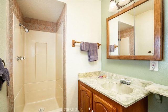 16372 Hollywood Ln, Huntington Beach, CA 92649 - bathroom with vanity and a stall shower
