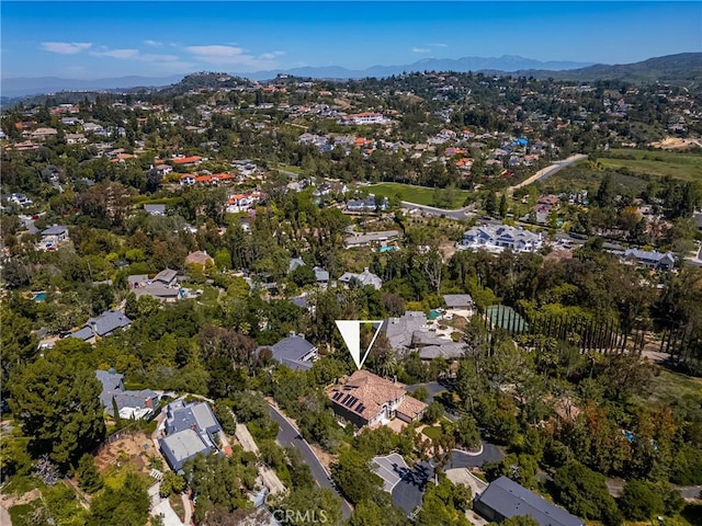 2107 Lemon Heights Dr, Santa Ana, CA 92705 - drone / aerial view with a mountain view and a residential view