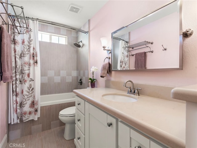 2155 Florence Ave, San Luis Obispo, CA 93401 - full bath with vanity, toilet, and shower / tub combo with curtain